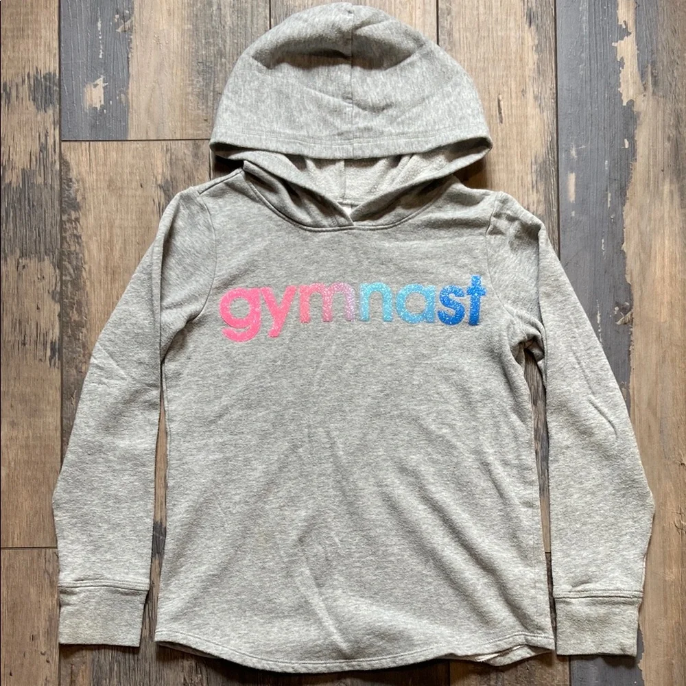 Justice Girls Pullover Hoodie Sweatshirt Sweater Long Sleeves Grey Size 10